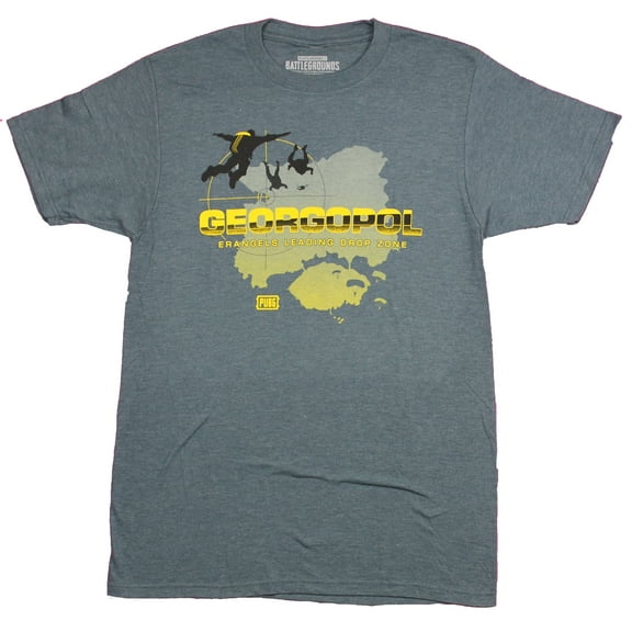 PUBG Player Unknown Battleground Mens  T-Shirt - Georgopol Skydiving Image (Small)