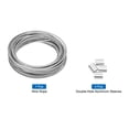 thumbnail image 3 of Uxcell 33Ft(10m) Wire Rope 304 Stainless Steel Cable 1/8"(3mm) Vinyl Coated with 4Pcs Aluminum Sleeves Transparent, 3 of 7