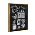 thumbnail image 3 of Laundry Room Vintage Drawings Typography Graphic Art Metallic Gold Framed Art Print Wall Art, 3 of 6