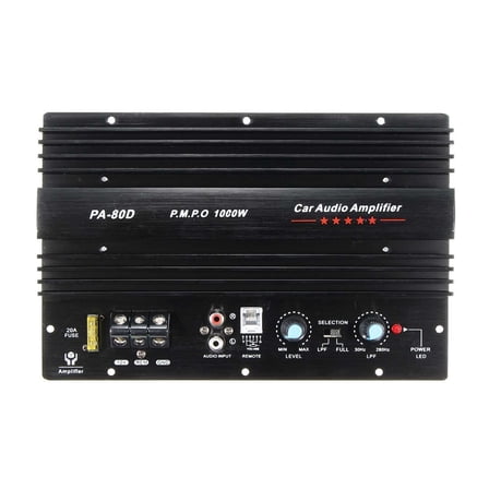 New 12V 1000W Mono Car Power Amplifier Powerful Bass Subwoofers Amp PA-80D Bass Sound Amp ,Powerful Sound Quality