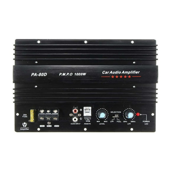 New 12V 1000W Mono Car Power Amplifier Powerful Bass Subwoofers Amp PA-80D Bass Sound Amp ,Powerful Sound Quality