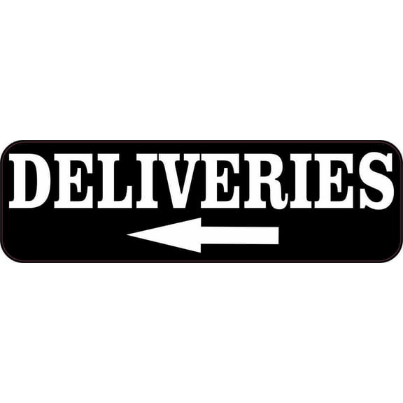 10in x 3in Left Arrow Deliveries Magnet