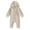 Beige, variant on WRKEKC Infant Quilted Romper Hooded Zipper Front Thickened Solid Color Warm Snug Fitting Fall Winter Jumpsuit for Boys and Girls 0-12 Months