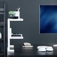 thumbnail image 3 of VIVO White Clamp-on 13" Above or Below Desk 2-Tier Shelving Unit, Desk Organizer, 3 of 9
