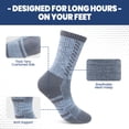 thumbnail image 2 of Mens Crew Athletic Work Socks: 8 Pairs Cushioned Work Socks with Seamless Toe, Breathable Arch Support and Terry Sole, Anti-Pilling Office Socks, Size 11-13, 2 of 7