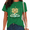 3-green, variant on UNISHE Women's Watercolor Gold Glitter Sunrise Cross Bible Mercy Inspirational Saying Graphic Trendy Short Sleeve T-Shirt