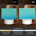 thumbnail image 3 of Cauagu Teal Turquoise for Rectangle Acrylic Night Light - Acrylic Modern Bedside Light with LED Light Lamp Base - Decorative Night Lamp for Restaurant Bar Cafe Shop, 3 of 9