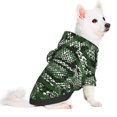 thumbnail image 2 of Fotbe Green Snakeskin Print Small Dog Sweater Hoodies Pet Grey Hooded Soft Fleece Sweatshirts with Pocket Fall Winter Puppy Cat Sweaters Warm Clothes-X-Large, 2 of 7