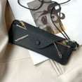 thumbnail image 3 of Joernso Portable Glasses Storage Bag with Lanyard Soft Faux Leather Sunglasses Case Women Men Myopia Eyeglass Organizer Outdoor Travel Glasses Carrying Bag Fashion Accessories, 3 of 8