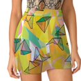 thumbnail image 4 of Shapes In Orange Skirts Woman Fashion 2024 Pant Skirt Mini Skirts Office Short Skirt Abstract Shapes Orange Colorful Geometric, 4 of 7