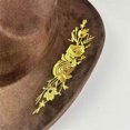 thumbnail image 4 of TEAJOPSUU Womens Western Cowboy Hats Shapeable Big Wide Brim Cowgirl Hat with Embroidery Chin Strap Classic Style Hats Coffee, 4 of 7