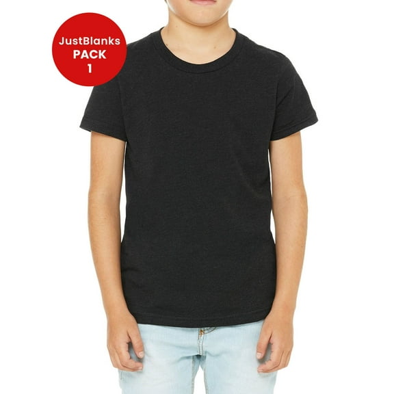 JustBlanks Youth Unisex Jersey T Shirt 4.2 oz. 100 airlume combed ringspun cotton 32 singles