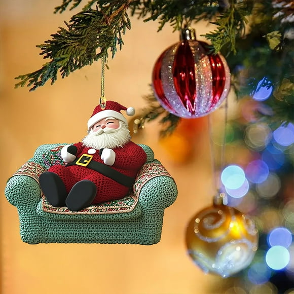Sofa Santa Claus Pendant Car Interior Acrylic Pendant Decorative Pendant