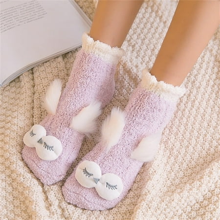 

STEADY Winter Cartoon Warm Sleep Socks Towel Socks Floor Socks Coral Velvet Thickening