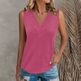 thumbnail image 2 of GERsome Summer Tank Tops for Women V Neck Sleeveless Loose Fit Tank Tunic Blouse Solid Color Business Trendy Dressy Work Tee Shirts S-2XL, 2 of 8