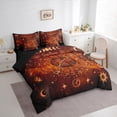 thumbnail image 3 of Homewish Constellation Pattern 7pcs Bedding Comforter Set,Boho Bohemain Queen Bedding Sets,Vintage Moon Stars Sun Queen Sheet Sets For Teens,Luxury Bedroom Decor Reversible, 3 of 8