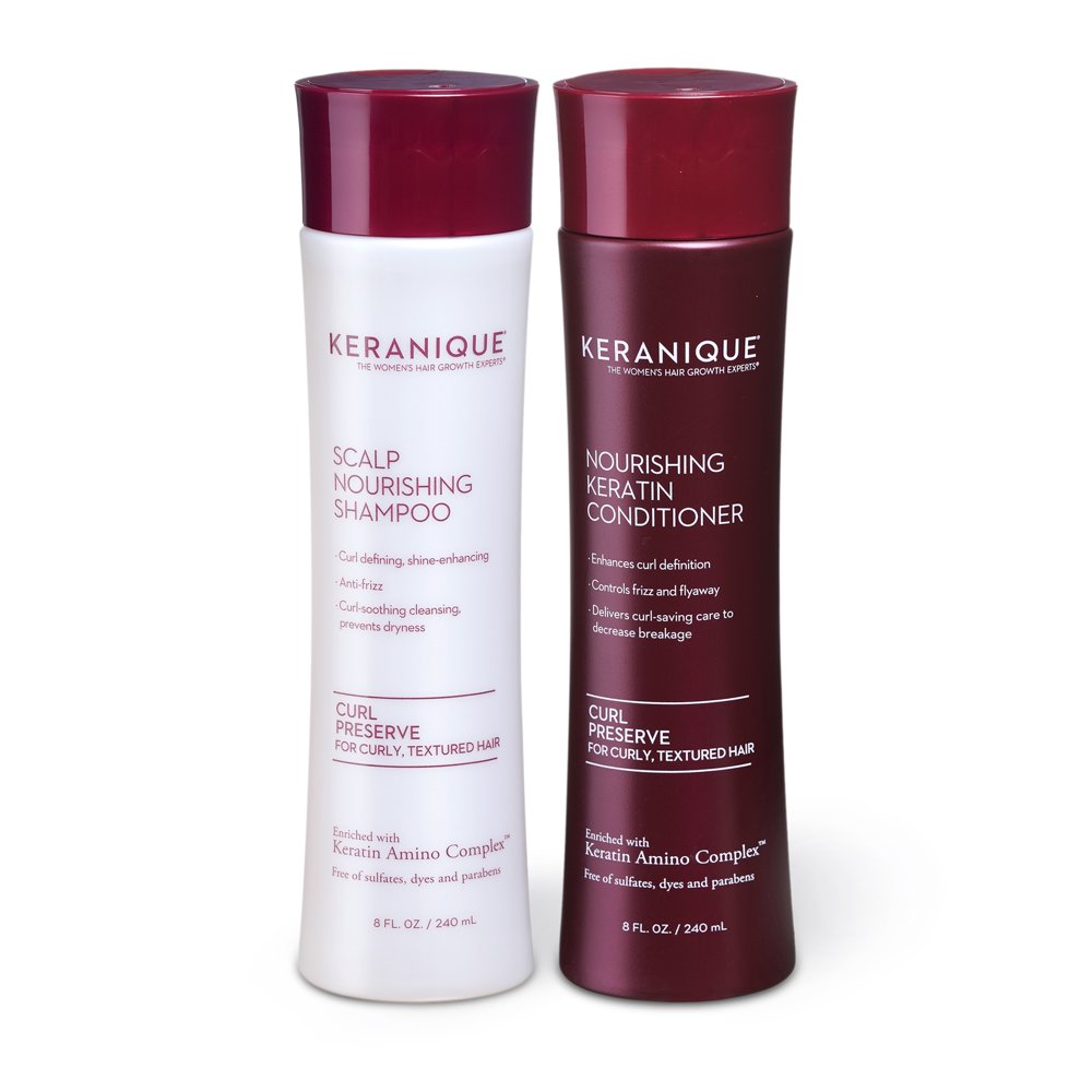 Keranique Keratin Shampoo & Conditioner Set for Curly Thinning Hair 8