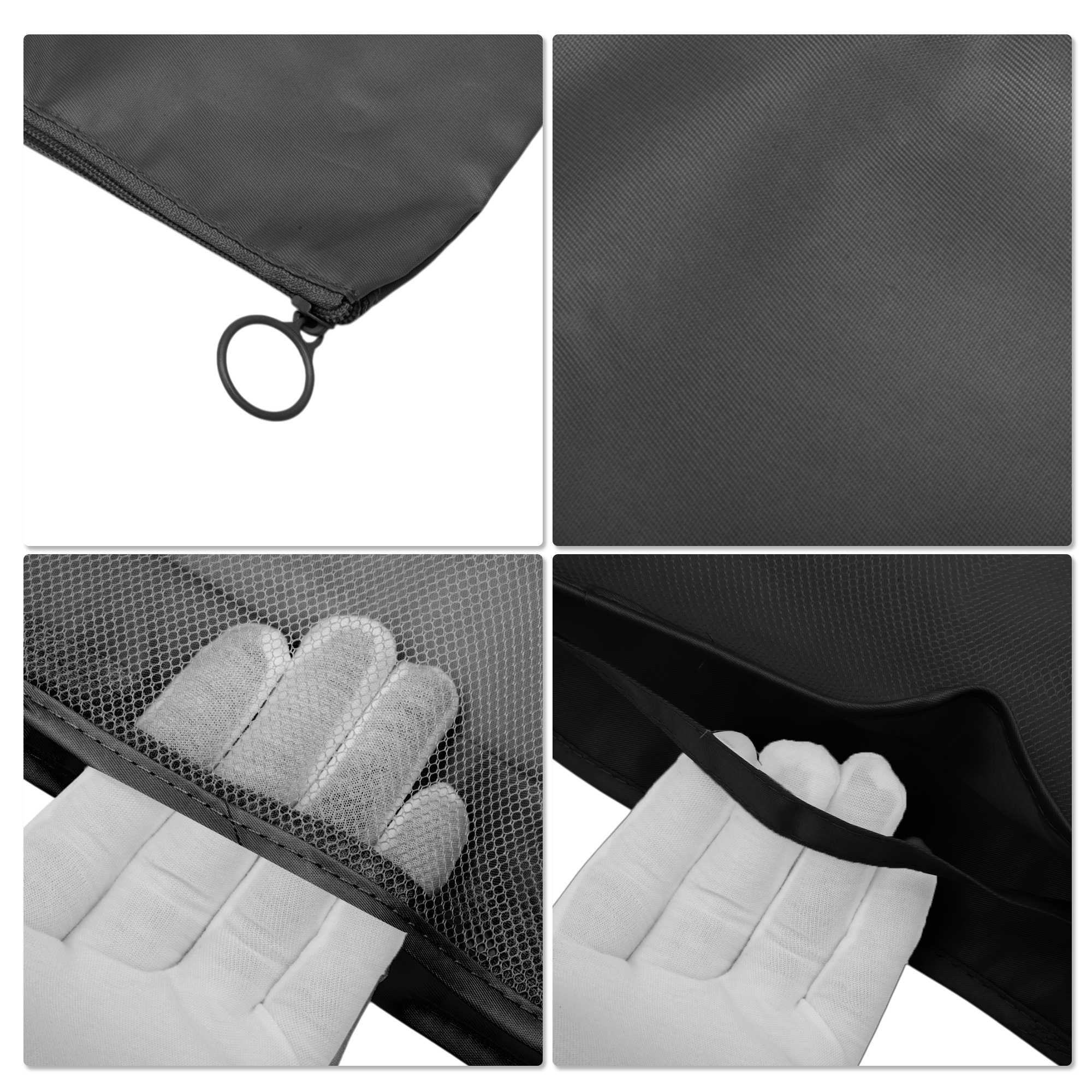 Unique Bargains Portable Packing Cube Set with 7 Different Sized Bags Black