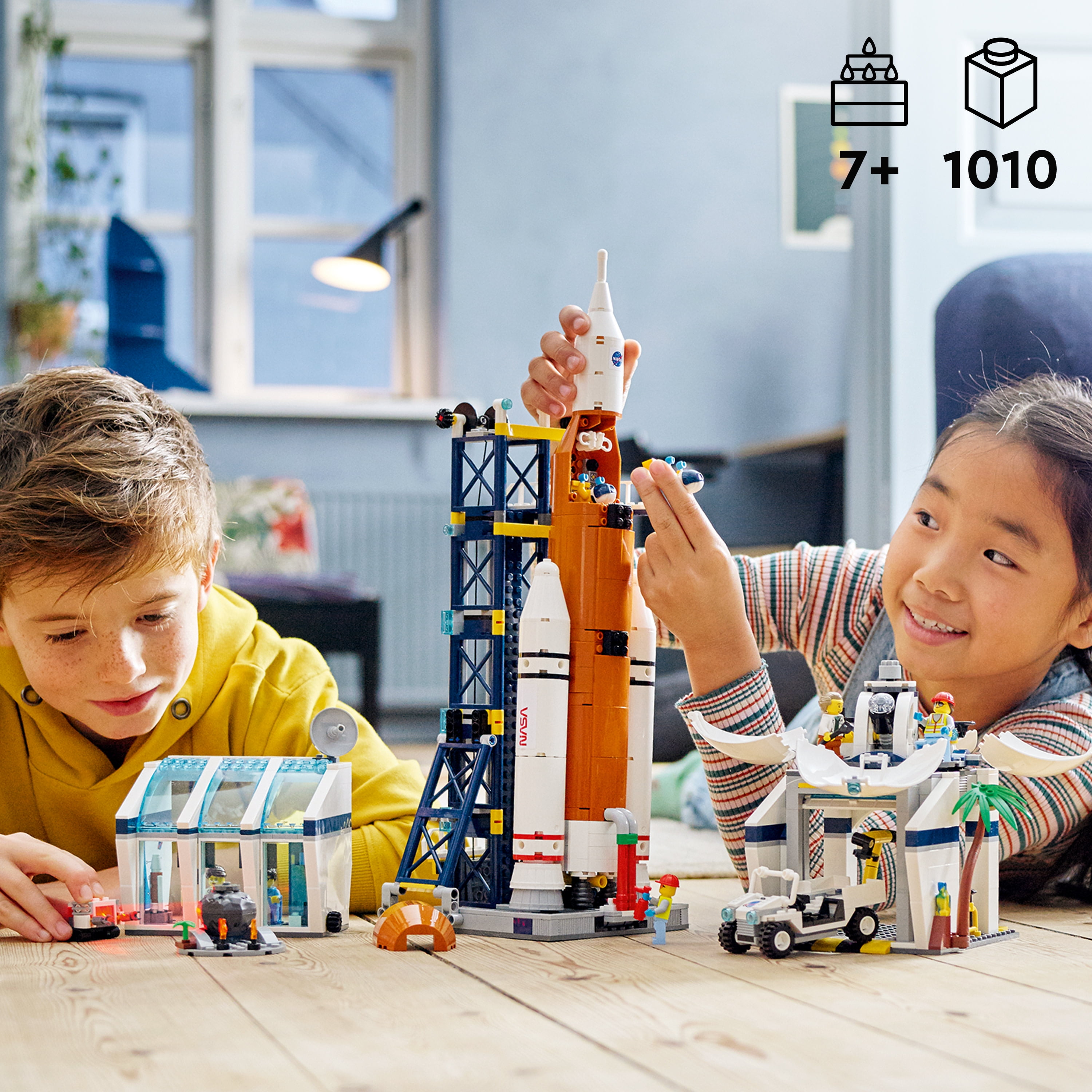 LEGO City Rocket Launch Center Building Toy Set 60351, NASA-Inspired Space Toy with Rocket, Launch Tower, Observatory, and Mission Control, Pretend Play Space Toy for Kids Boys Girls Age 7+ Years Old