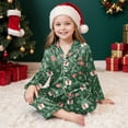 thumbnail image 4 of Gubotare Christmas Pajamas Little Boys Cute Girls' 1otton Long Sleeve Top and Pants, 2 Piece Pajama Set Size 7-8 (Green,7-8 Years), 4 of 6