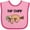 Pink and Fuchsia, variant on Inktastic Nap Champ Cute Sleeping Sloth Boys or Girls Baby Bib