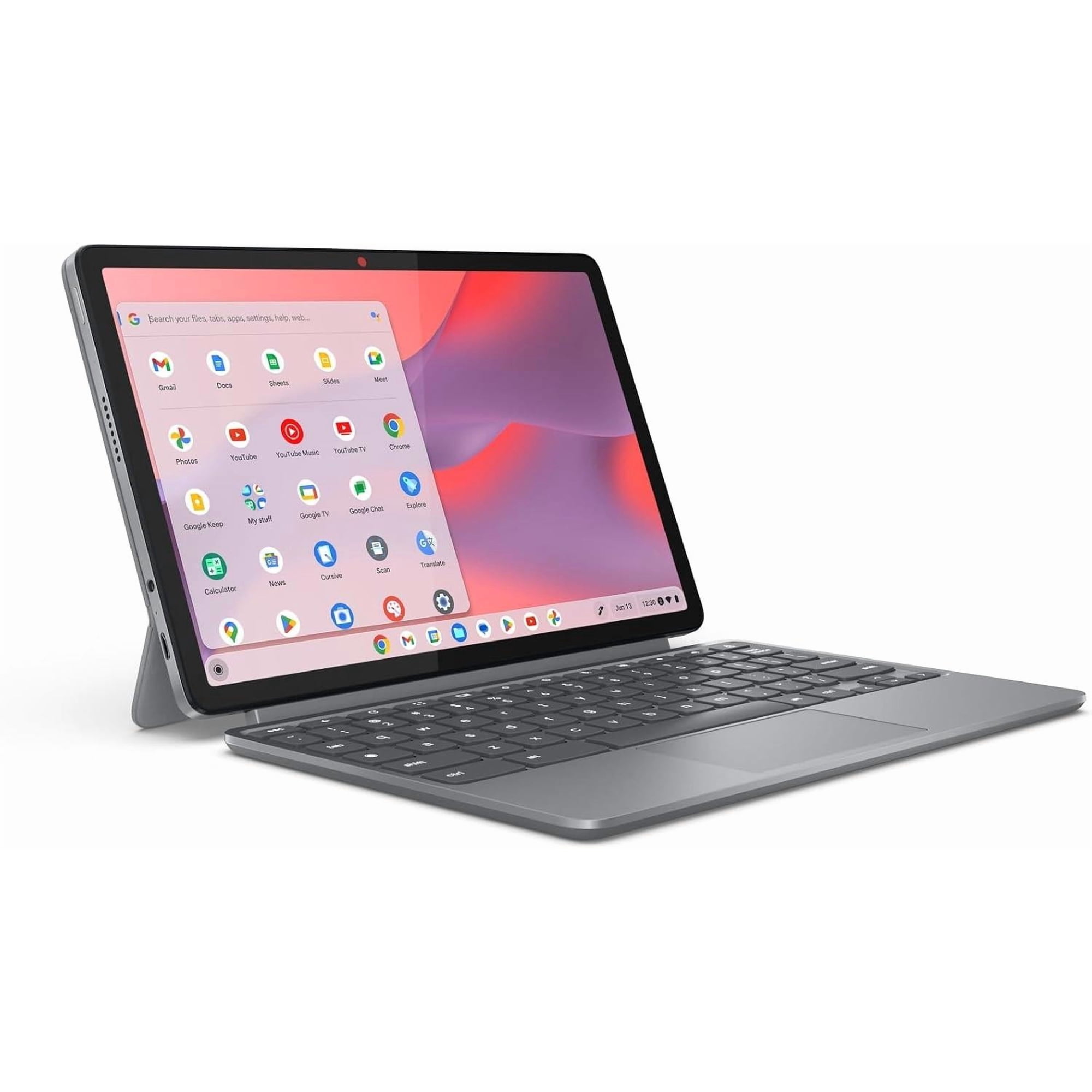 Lenovo Chromebook Duet - 2025 - Convertible Chromebook - ChromeOS - 10.95" WUXGA IPS Touch Display - 4GB Memory - 64GB Storage - MediaTek Kompanio 838 - Luna Grey