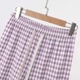 thumbnail image 5 of Stamzod Women's Pajama Bottoms Fashion Plaid Printed Elastic Waist Soft Pajama Pants Nightwear Casual Pajamas for Women with Pocket Purple D XXL, 5 of 5