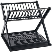 COOPHYA 1 Set Collapsible Dish Rack for Householders 30.00X30.00X27.00cm Black
