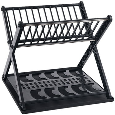 COOPHYA 1 Set Collapsible Dish Rack for Householders 30.00X30.00X27.00cm Black