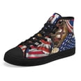 thumbnail image 6 of Christian Cross American High Top Canvas Shoes Sneakers Black Size 7, 6 of 7