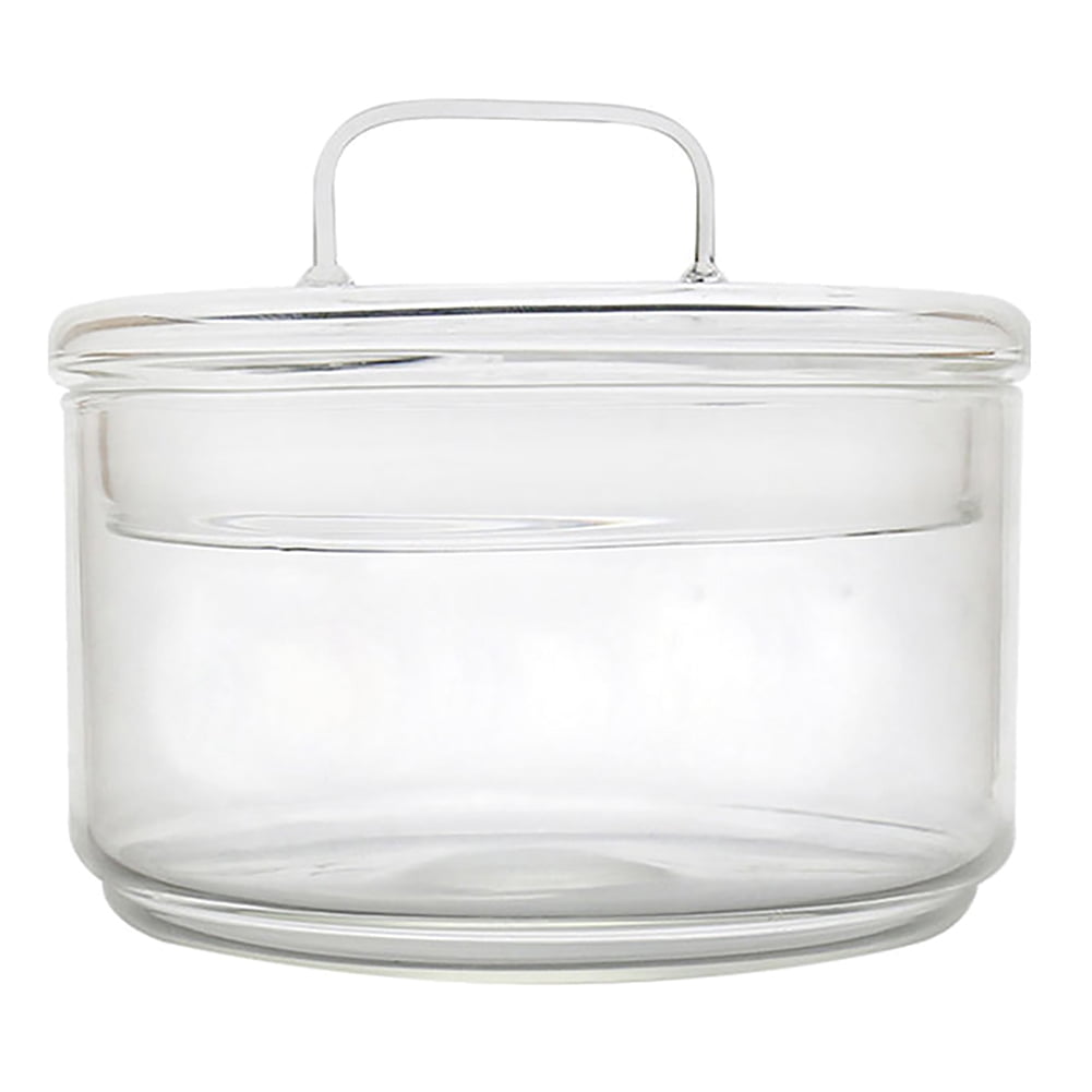 INS Clear Glass Bowl with Lid for Fruit Salad Candy Dessert Pudding,  Kitchen Food Storage Container 