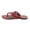 Wine, variant on Wine Womens Thong Sandals Flat Heel Fringe Accent Open Toe Vintage Inspired Lightweight Comfortable Slip On Footwear For Beach Casual Daily Wear Size 36