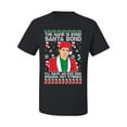 thumbnail image 2 of Michael Scott The Name is Bond Santa Bond Ugly Christmas Sweater Men's Graphic T-Shirt, Black, 5XL, 2 of 3