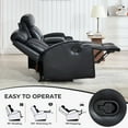 thumbnail image 6 of Bonzy Home Loveseat Recliner Sofa for Living Room, Extra Wide Modern Overstuffed 2 Seat Reclining Manual Sofa Chair,PU Leather, Black(Loveseat), 6 of 9