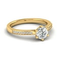 thumbnail image 2 of 1.00 Carat TW Women's Moissanite Solitaire Engagement Ring in 18k Yellow Gold Plated Over Silver (Size 4), 2 of 4
