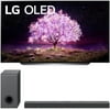 LG OLED83C1PUA 83 inch Class 4K Smart OLED TV with AI ThinQ 2021 Model Bundle with LG S80QY 3.1.3 ch High Res Sound Bar System with Dolby Atmos