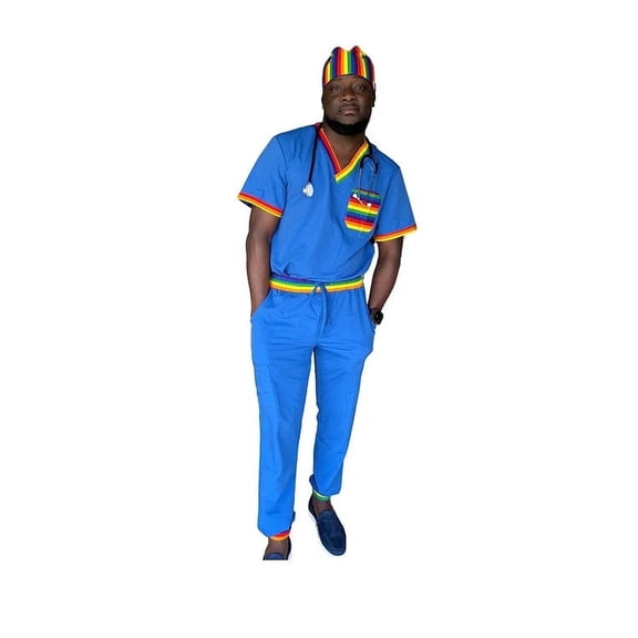 Modire Medical Themed Scrub Tops For Men