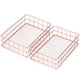 thumbnail image 5 of Elegante organizador de escritorio en oro rosa, cesta de alambre de 2 piezas, 5 of 8