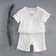 thumbnail image 1 of 12M-8 años, 2 uds., conjuntos de ropa para niños y niñas, ropa de verano 2021 para niñas, ropa Retro de algodón y lino para niños, trajes para niños Deng Xun unisex, 1 of 2