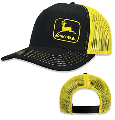 John Deere Moline 112 Black and Yellow Mesh Back Hat/Cap - LP82938