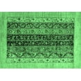thumbnail image 1 of Ahgly Company Indoor Rectangle Oriental Emerald Green Modern Area Rugs, 4' x 6', 1 of 4