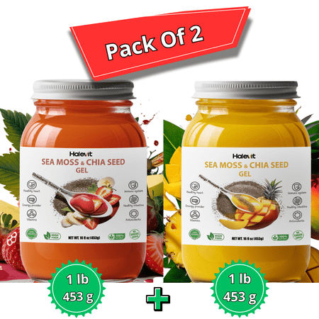 Irish Sea Moss Gel | Sea Moss, Chia Seeds, Strawberry-Banana, Mango-Pineapple,