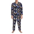 thumbnail image 3 of Kdxio Astronauts in sport Men’s Pajama Set Pajamas For Men 2 Piece PJ Set with Men Pajama Pants and Long Sleeve T-Shirt Lounge Set-X-Large, 3 of 7