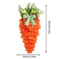 thumbnail image 3 of CxhicLuv Easter Faux Carrot Wreath with Bow, LED Lighted Spring Door Sign, Holiday Easter Decorations for Patio & Garden, Whimsical Wreath for Spring Parties & Front Door Décor, 3 of 6