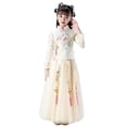 thumbnail image 2 of Skymirror Toddler Girls Chinese Cheongsam Soft Comfortable Cotton Blend Dresses Retro Embroidery Princess Dresses Set, 2 of 2