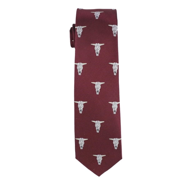 Bar III Fossil Neat - Corbata para hombre, color rojo, clásico (57 a 59 pulgadas)