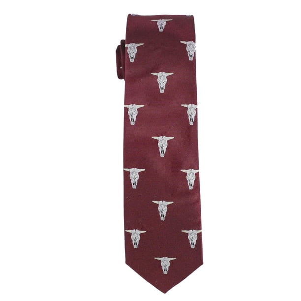 Bar III Fossil Neat - Corbata para hombre, color rojo, clásico (57 a 59 pulgadas)