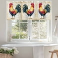 thumbnail image 4 of Rooster Valances for Windows, 42 x 18in, Retro Chicken Farm Animal Rustic Country Rod Pocket Kitchen Valance Curtain Light Filtering Window Treatments for Living Room Bedroom, 1 Panel, 4 of 7