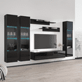 thumbnail image 3 of Wall Mounted Floating Modern Entertainment Center Fly C, Black, D3, 3 of 5