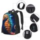 thumbnail image 2 of Fotbe Yellow Fish Seahorse Mochila para Hombre y Mujer - Tela Oxford 600D Resistente - Mochila Impermeable de Gran Capacidad para Escuela, Viajes y Senderismo, 2 of 6